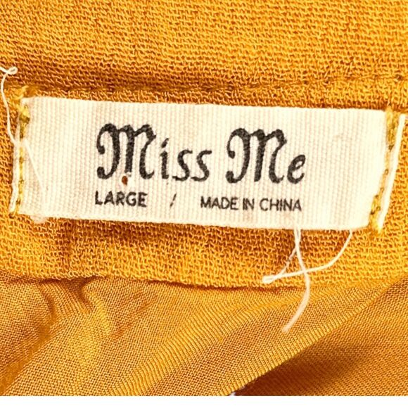 Miss Me Dress Lg Mustard Yellow Sleeveless Boho Beachy Floral Western Cowgirl - Picture 14 of 16